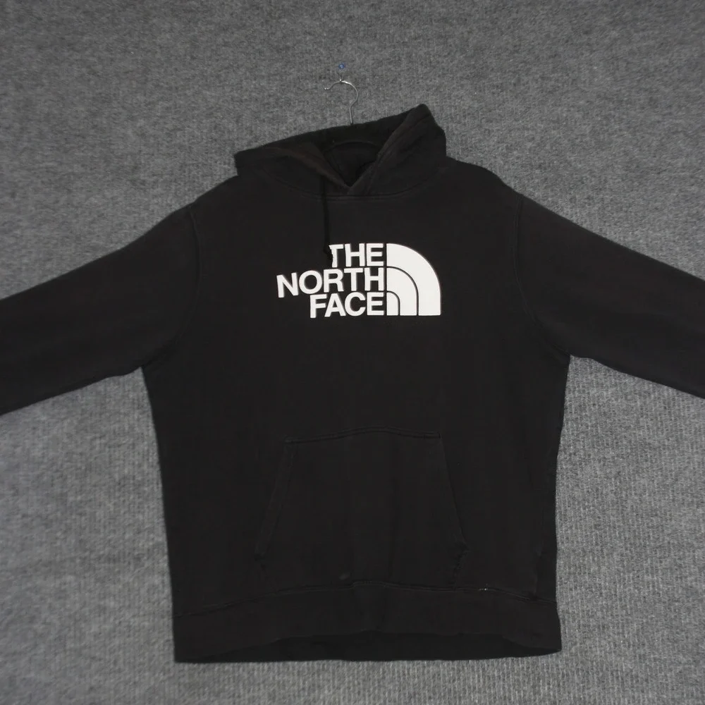 The‎ North Face Hoodie Mens Large Black Logo Pullover Activewear